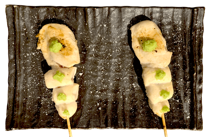 大門,焼き鳥,ささみ,わさび